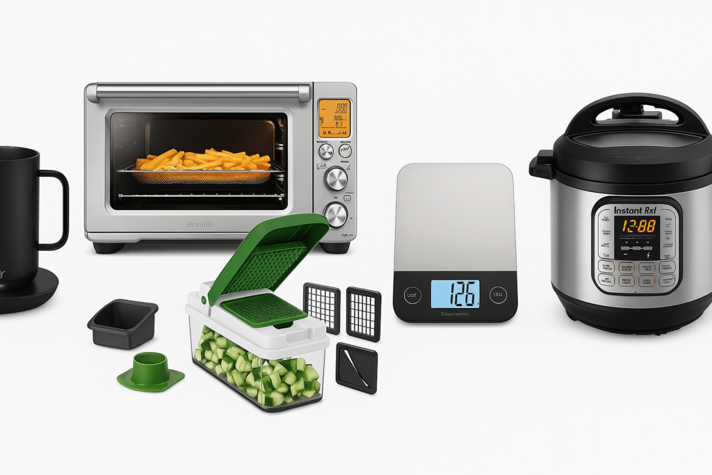 5 Amazon kitchen gadgets 2025 – Ember mug, Breville oven, chopper, food scale, Instant Pot
